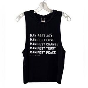 Spiritual Gangster Black Manifest Tank Top Size Medium